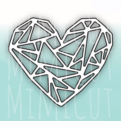 Нож для вырубки от MiMiCut - Геометрия любви, 69x59мм