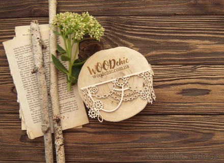 Чипборд від WOODchic - Бордюр - підвіска "Ланцюжки з шестернями", 12x6,5см