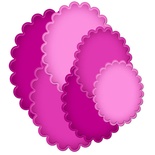 Ножи от Spellbinders - Grand Scalloped Ovals, 6 шт., размеры от 9,2 x 11,7 до 16,5 x 20,9см