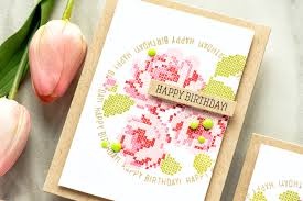 Силиконовый штамп от Waffle Flower - Stitched Roses Stamp Set