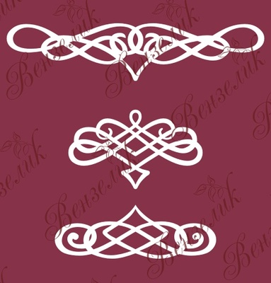 Чипборд від Вензелик - Набір вензлів 04, розмір: 90x100 мм