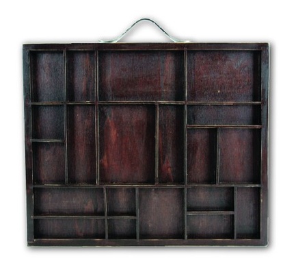 Заготовка для декорирования 7Gypsies - Letterblock Tray - Stained Wood,  26х31 см.