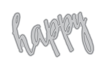 Ножи для вырубки от Altenew - Happy Die - Надпись "Happy"