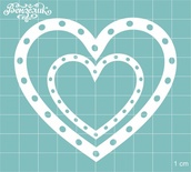 Чипборд від Вензелик - Набір сердечок 08, розмір: 75х84 мм