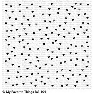 Гумовий штамп My Favorite Things - BG ScatteRed Hearts Background