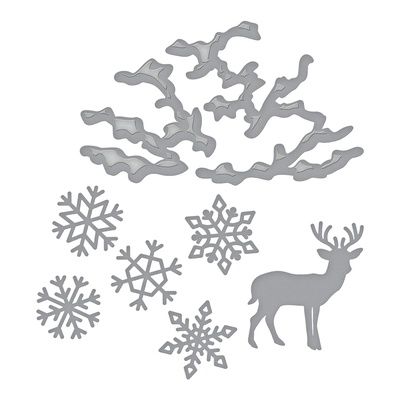 Ножі від Spellbinders - Winter Canopy and Elements Etched DiesSeasons by Winter0 Winter1