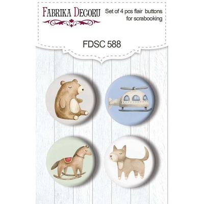 Набір скрап-фішок 4шт. Boho Baby Boy #588, ТМ Фабрика Декору