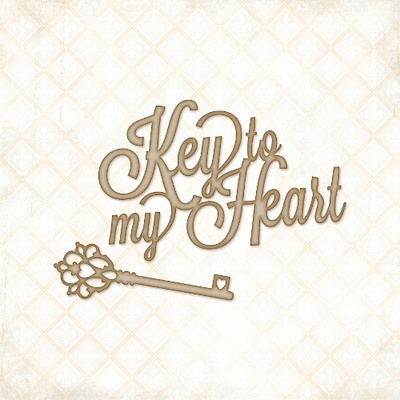 Чипборд Blue Fern StudiOs-Key To My Heart