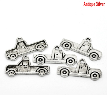 Металева прикраса/ підвіска "Пікап", 26x15мм, античне срібло, 1 шт.