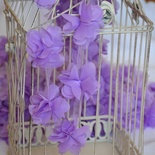 Стрічка з квіточками із шифону, колір світла-фіолетовий, 6 квітка