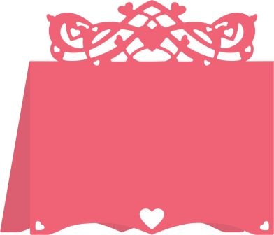 Лезвие от Cheery Lynn Designs - Hearts Flourish Placecard #3 - B301
