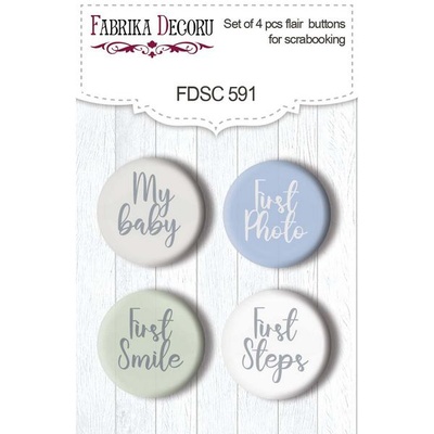 Набір скрап-фішок 4шт. Boho Baby Boy #591, ТМ Фабрика Декору