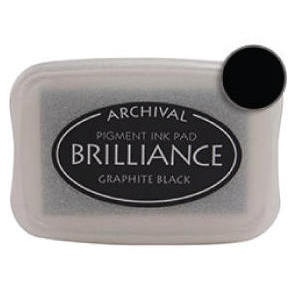 Чорнило для штампінгу Tsukineko - Brilliance Graphite Black, велике