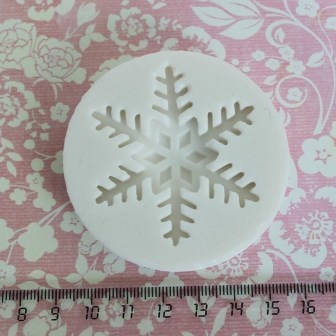 Силіконова форма (молд) - Сніжинка велика, розмір: 52 мм
