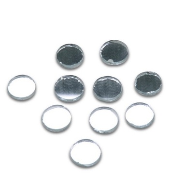 Зеркальные кружочки - Darice Round Glass Mirrors, маленькие -1,27 см