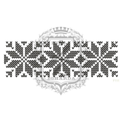 Акриловый штамп Lesia Zgharda F111 Вязаный узор, размер 10.9х3.5 см