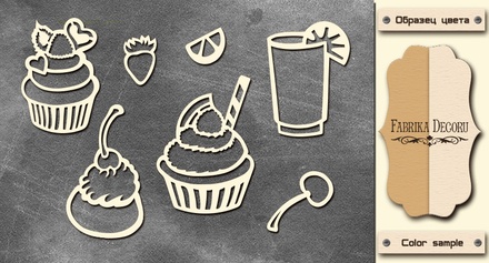 Набір чіпбордів ТМ Фабрика Декору FDCH - 097, колір молочний, крафт