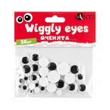 Оченята SANTI самоклейні чорні асорті 36 шт