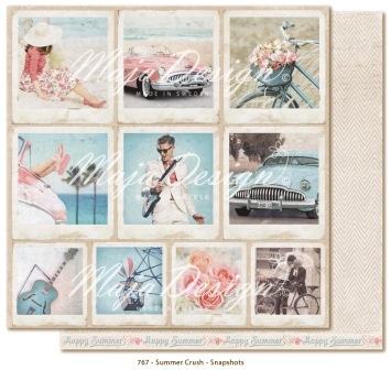 Двосторонній аркуш паперу Maja Design - Crush - Snapshots, 30x30 см