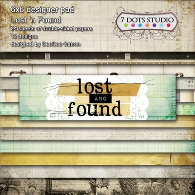 Набір двостороннього скрап-паперу від 7 Dots Studio - Lost and Found, 15x15см, 24 шт