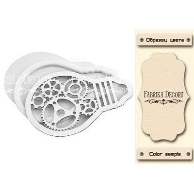 Заготовка для шейкера Лампочка з шестернею 7,7x11,5см, колір молочний, ТМ Фабрика Декору