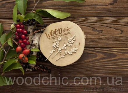Чипборд Набір квітучі гілки WOODchic, 5.5 на 2.6см