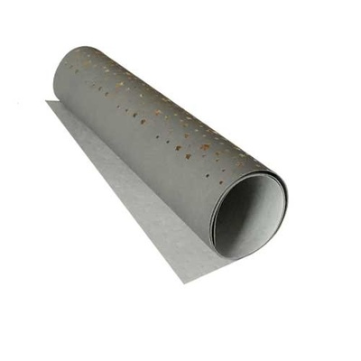 Відріз екошкіри з тисненням золотою фольгою Golden Stars Stars Gray, розмір 500мм х 250мм, ТМ Фабрика Декору