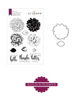 Штампи + Ножі для вирубки від Altenew - Build-A-Flower: Japanese Mum