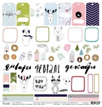 Аркуш одностороннього скрап-паперу від Polkadot - Жду дива!, 30,5x30,5см