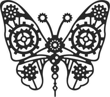 Ніж для вирубки від Cheery Lynn Designs - Gears Butterfly (Steampunk Series)