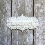 Напис "Паспорт" з білого пластику від E.В.A., 6х3,3см