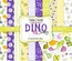 Набір скрап-паперу - Dino baby, 20x20см, Фабрика Декору