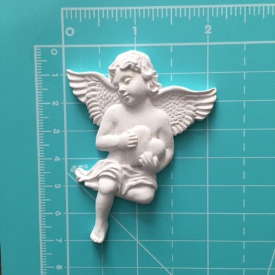 Гипсовое украшение от Е.В.A - Ангел с сердцем, 5.3х6.9 см