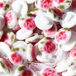 Шеббі-пуговичка "Трояндочка червона", 10мм, 1 шт.