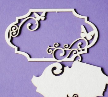 Чипборд від Wycianka - Рамка з метеликами, 1 дет.