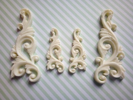 Гнучкі пластикові фігурки - Набір вензелів 2 шт., великі, 5,5x2,5см