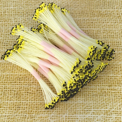 Тайские двусторонние тычинки с каплевидными головками, цвет желто-черный, в пучке 46-52 шт.