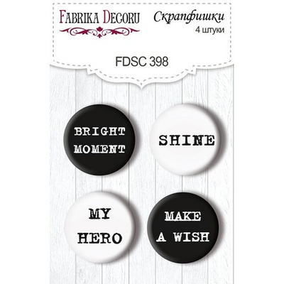 Набір скрап-фішок 4шт. Mystical space EN 398, ТМ Фабрика Декору