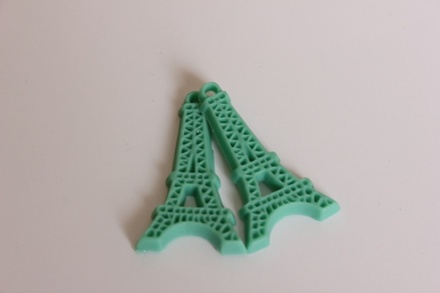 Кабашони від ScrapBerryʼs "Ейфелева вежа", колір аквамарин, 2 шт.