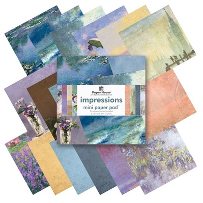 Набор односторонней скрапбумаги от Paper House - Impressions Paper Pad, 15,2x15,2 см, 36 шт