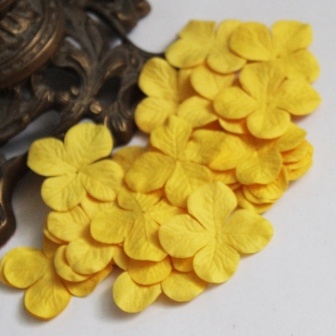 Гортензія, колір: жовтий, 3,2см, 20 шт.