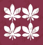 Чипборд від Вензелик - Листя каштана, розмір: 110x110 мм