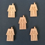 Деревʼяна фігурка WOOD-129 - Будиночок 2, 1 штука