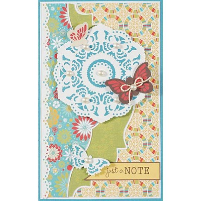 Набір наліпок - висічок HOTP - Lacy Butterflies Dazzle White, 31 шт., білий колір