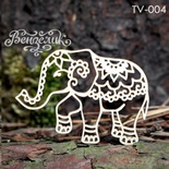 Чипборд від Вензелик - Слон, розмір: 58x41 мм