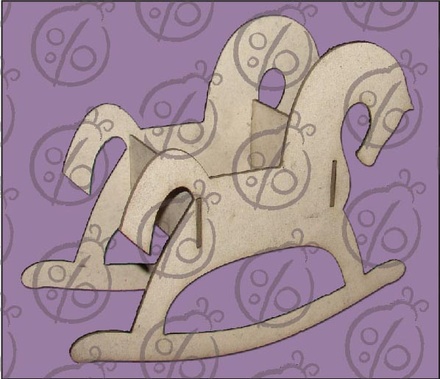 Чипборд. Заготовка "Лошадка 1", 5 дет.