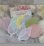 Декор ажурний - Набір листичків від Allmacrfat, колір білий, в Набіре 4 шт.