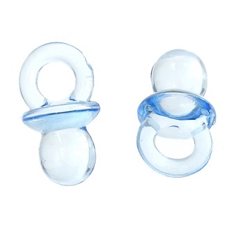 Акрилова підвіска "Соска", колір синій, 21x12мм, 1 шт.