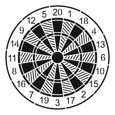Маска The Crafter's Workshop - Mini Template Dartboard, 15х15см