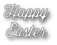 Нож от Memory Box - Happy Easter Perky Script - Надпись "Happy Easter"